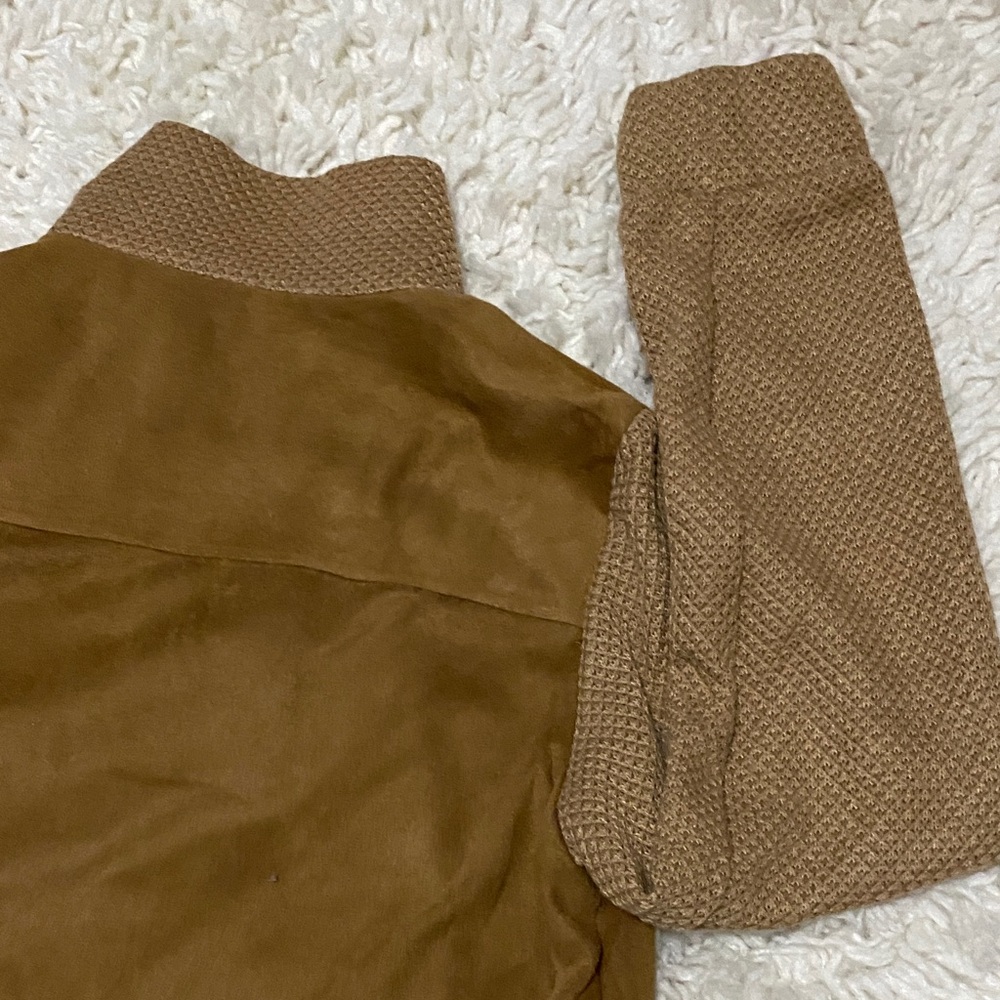 209 wst Brown Women's  zipper and button up bomber jacket VGUC business casual - Picture 12 of 16